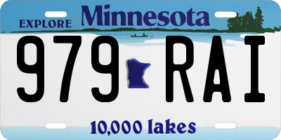 MN license plate 979RAI