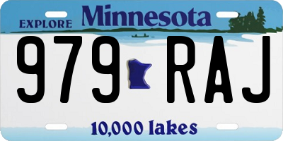 MN license plate 979RAJ