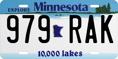 MN license plate 979RAK