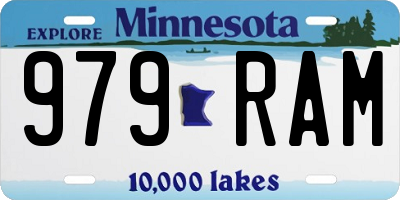 MN license plate 979RAM