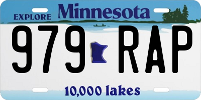 MN license plate 979RAP