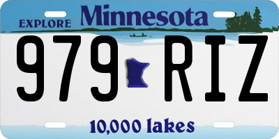 MN license plate 979RIZ