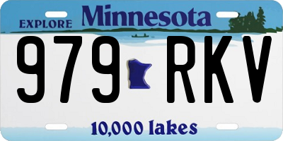 MN license plate 979RKV