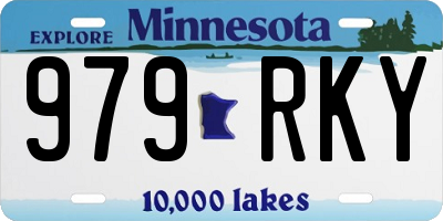 MN license plate 979RKY