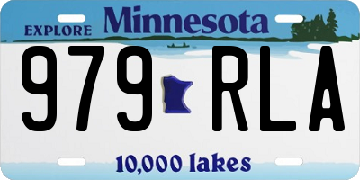 MN license plate 979RLA