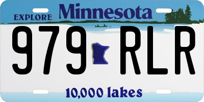 MN license plate 979RLR