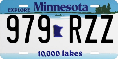 MN license plate 979RZZ