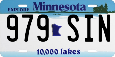 MN license plate 979SIN