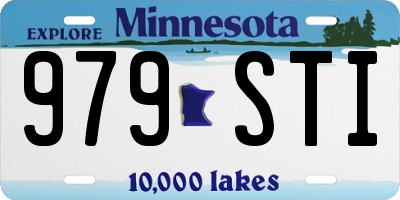 MN license plate 979STI