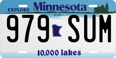 MN license plate 979SUM