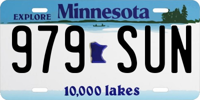 MN license plate 979SUN