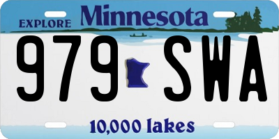 MN license plate 979SWA