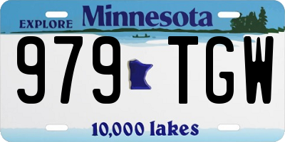 MN license plate 979TGW