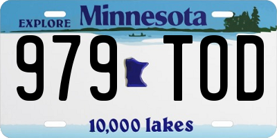MN license plate 979TOD