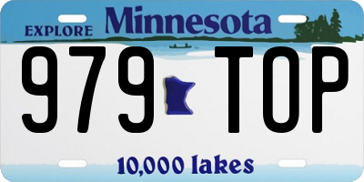 MN license plate 979TOP