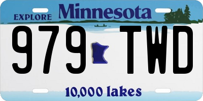 MN license plate 979TWD