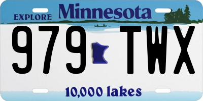 MN license plate 979TWX