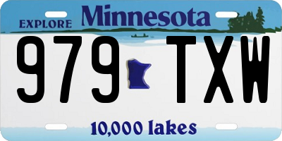 MN license plate 979TXW