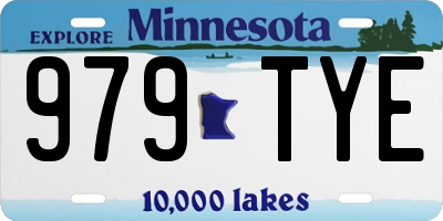 MN license plate 979TYE