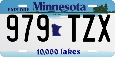MN license plate 979TZX