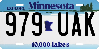 MN license plate 979UAK