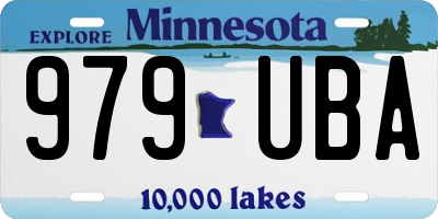 MN license plate 979UBA