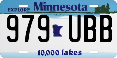 MN license plate 979UBB