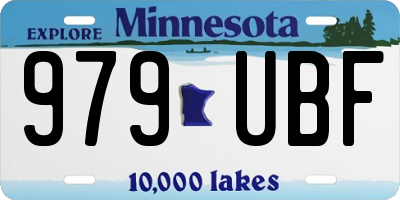 MN license plate 979UBF