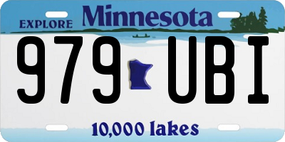 MN license plate 979UBI