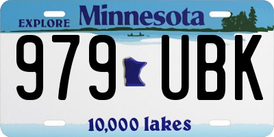MN license plate 979UBK