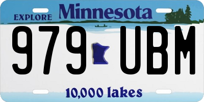 MN license plate 979UBM