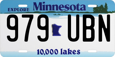 MN license plate 979UBN