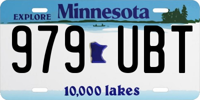 MN license plate 979UBT
