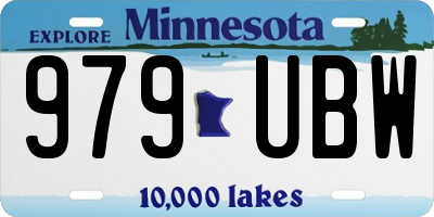 MN license plate 979UBW