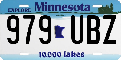 MN license plate 979UBZ