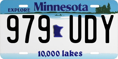 MN license plate 979UDY