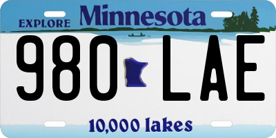 MN license plate 980LAE