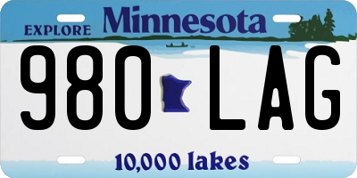 MN license plate 980LAG