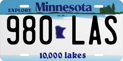 MN license plate 980LAS