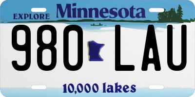 MN license plate 980LAU