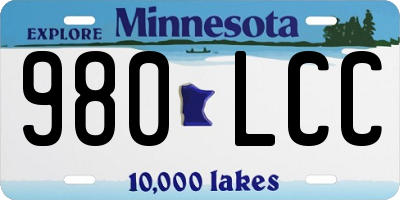MN license plate 980LCC