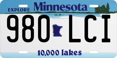 MN license plate 980LCI