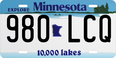 MN license plate 980LCQ
