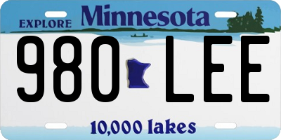 MN license plate 980LEE