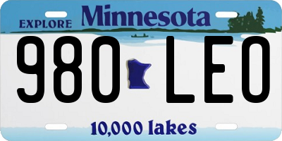 MN license plate 980LEO
