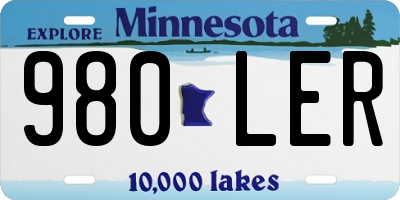 MN license plate 980LER
