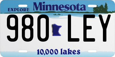 MN license plate 980LEY