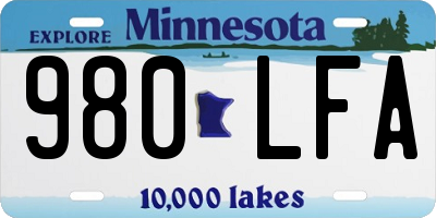 MN license plate 980LFA