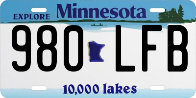 MN license plate 980LFB