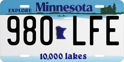 MN license plate 980LFE